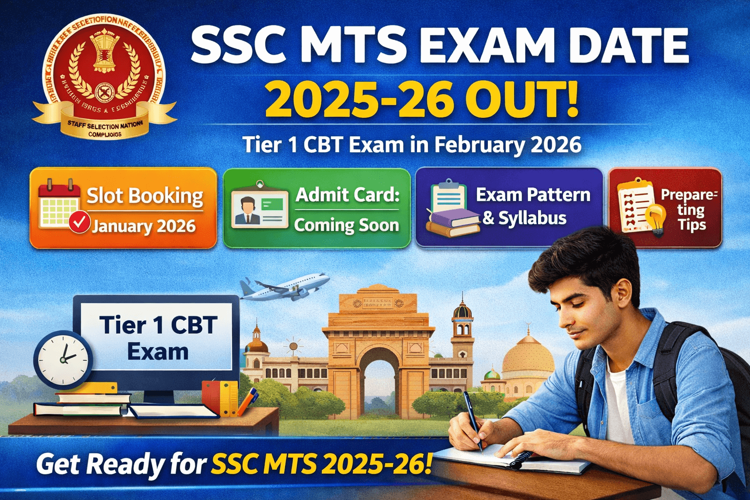 SSC MTS Exam Date 2025-26