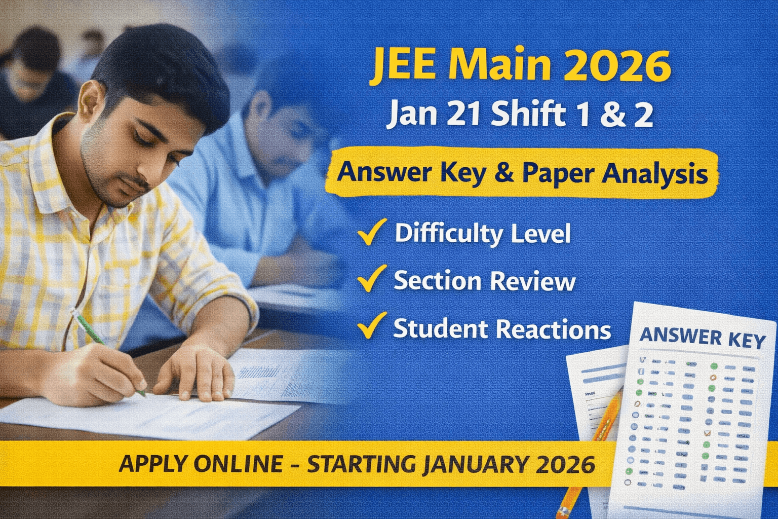 JEE Main 2026 January 21 Answer Key