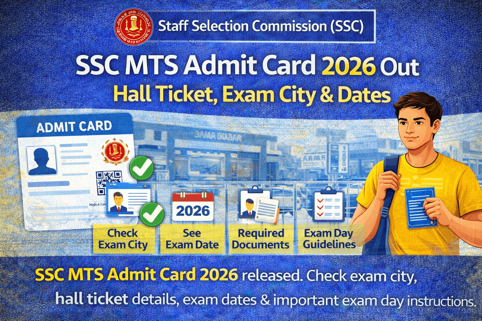 SSC MTS Hall Ticket 2026