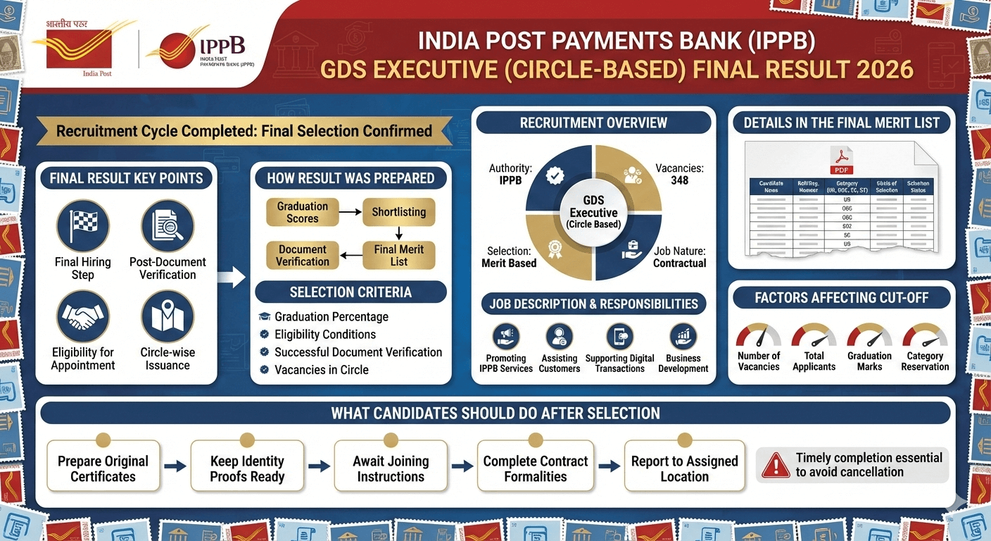 India Post IPPB GDS Executive Final Result 2026