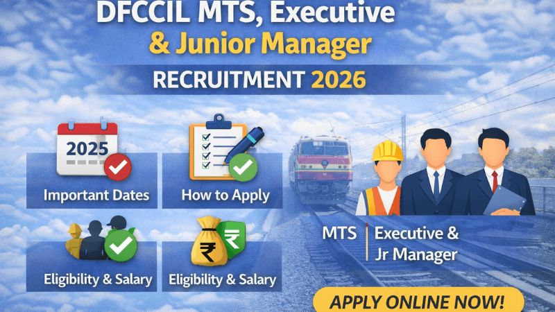 DFCCIL MTS, Executive & Junior Manager Recruitment