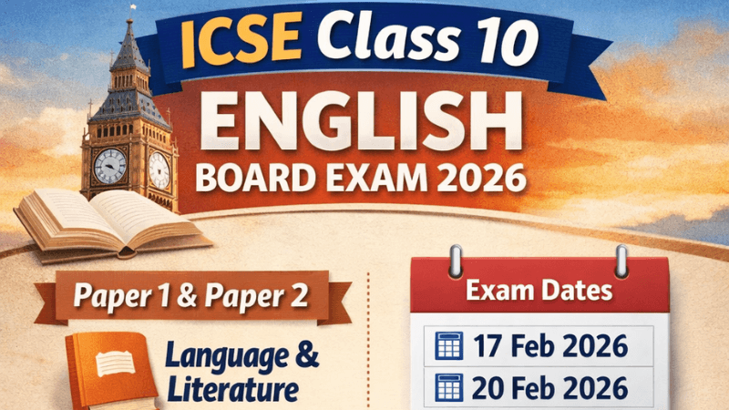 ICSE Class 10 English Board Exam 2026