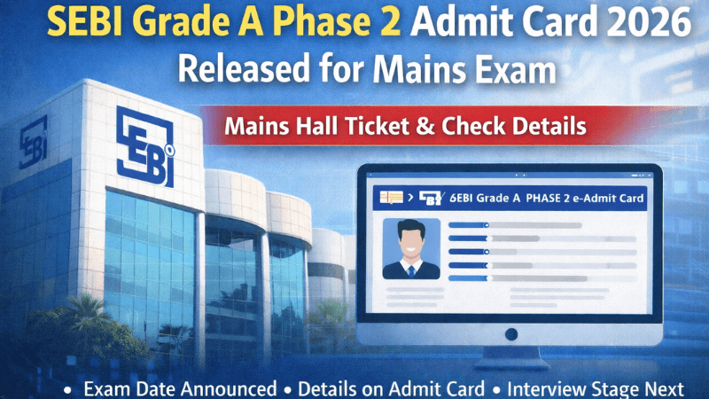 SEBI Grade A Phase 2 Admit Card 2026